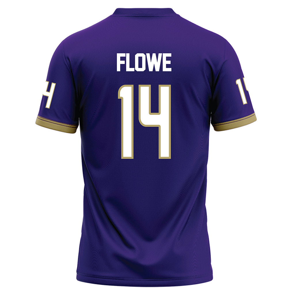 JMU - NCAA Football : KJ Flowe - Purple Football Jersey-1