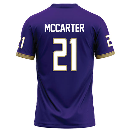 JMU - NCAA Football : Jackson McCarter - Purple Football Jersey-1