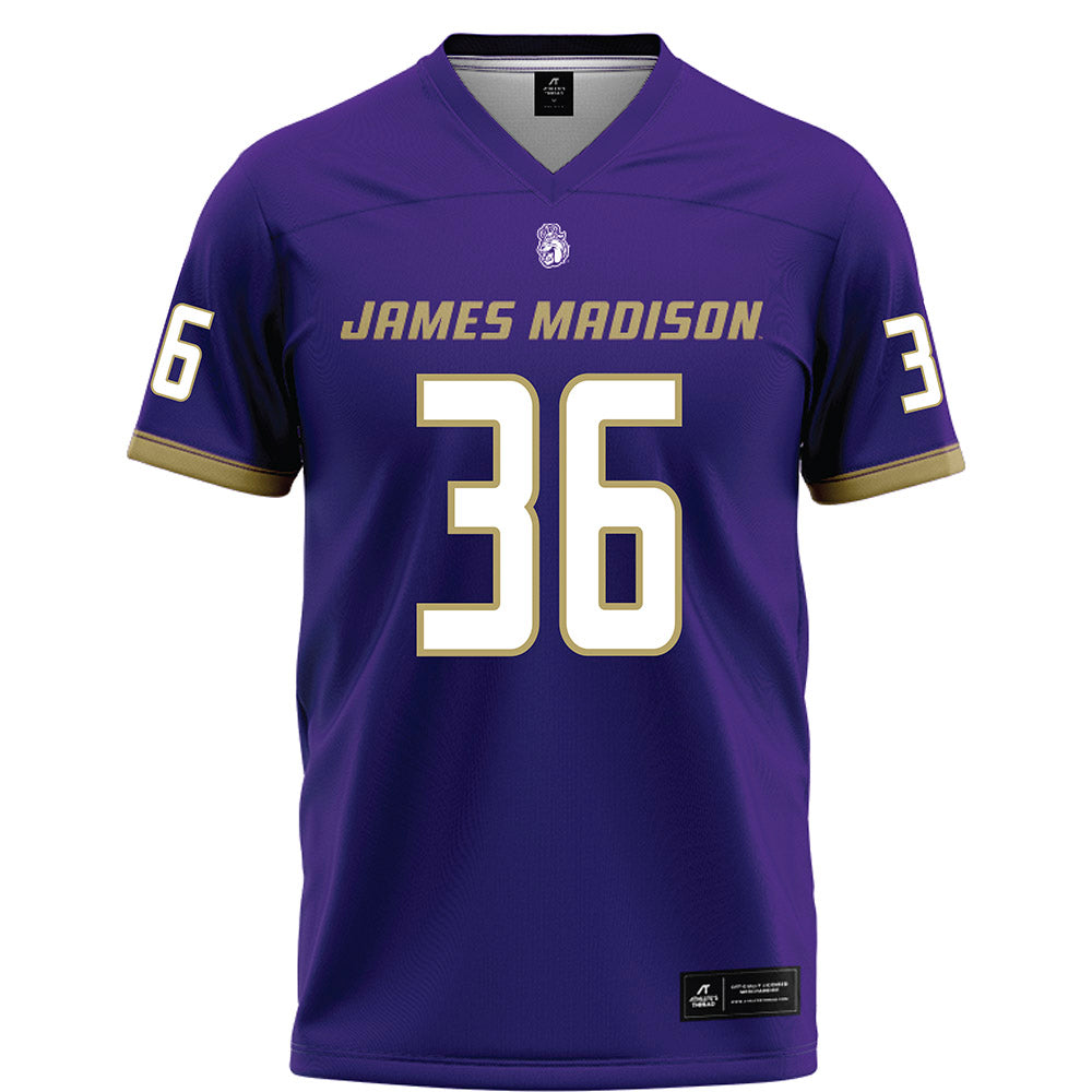 JMU - NCAA Football : Milton Ferguson - Purple Football Jersey-0