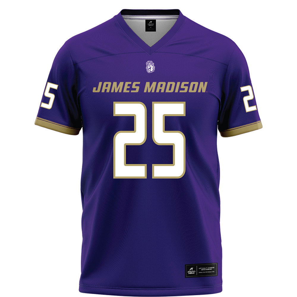 JMU - NCAA Football : Jackson Hamill - Purple Football Jersey-0