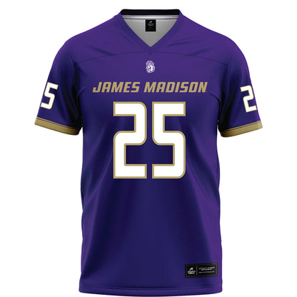 JMU - NCAA Football : Jackson Hamill - Purple Football Jersey-0