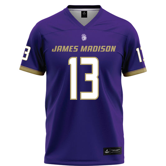 JMU - NCAA Football : Landon Ellis - Purple Football Jersey-0