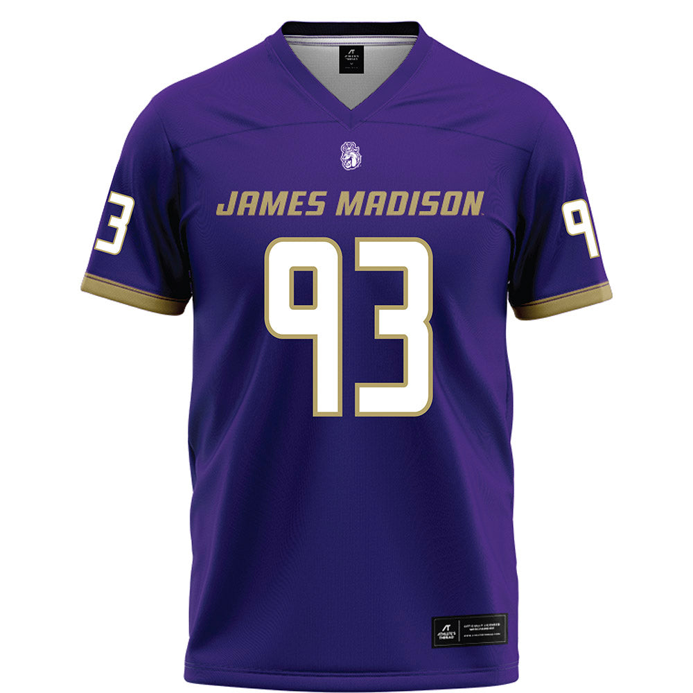 JMU - NCAA Football : Mychal McMullin - Purple Football Jersey-0