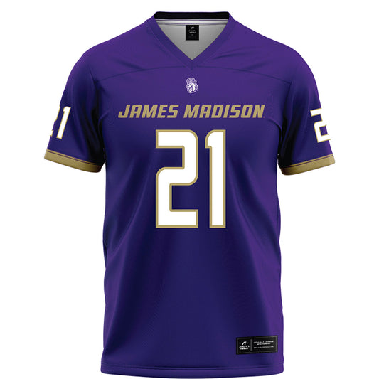 JMU - NCAA Football : Jackson McCarter - Purple Football Jersey-0