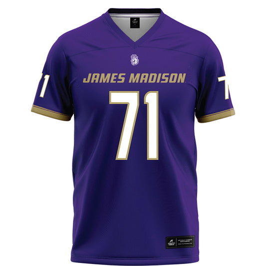 JMU - NCAA Football : Deacon Rawls - Purple Football Jersey-0