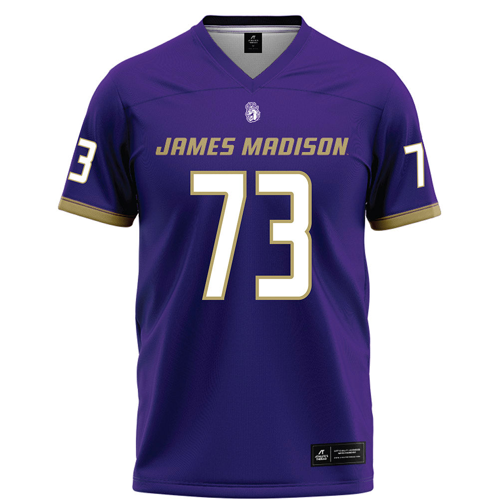 JMU - NCAA Football : Evan Bushong - Purple Football Jersey-0