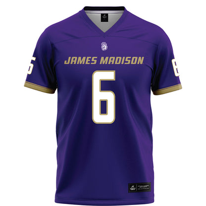 JMU - NCAA Football : Chantz Harley - Purple Football Jersey-0