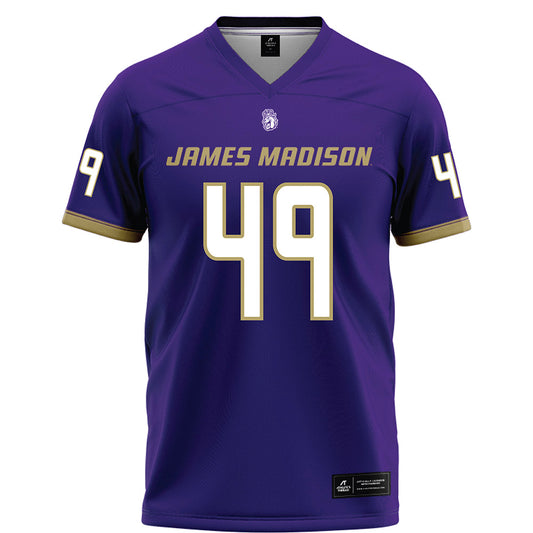 JMU - NCAA Football : Ryder Post - Purple Football Jersey-0