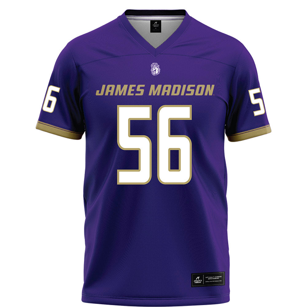 JMU - NCAA Football : Drew Spinogatti - Purple Football Jersey-0