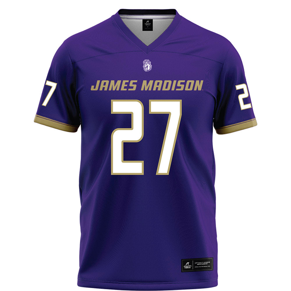 JMU - NCAA Football : Kai Callen - Purple Football Jersey-0