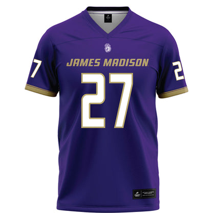 JMU - NCAA Football : Kai Callen - Purple Football Jersey-0