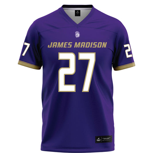 JMU - NCAA Football : Kai Callen - Purple Football Jersey-0