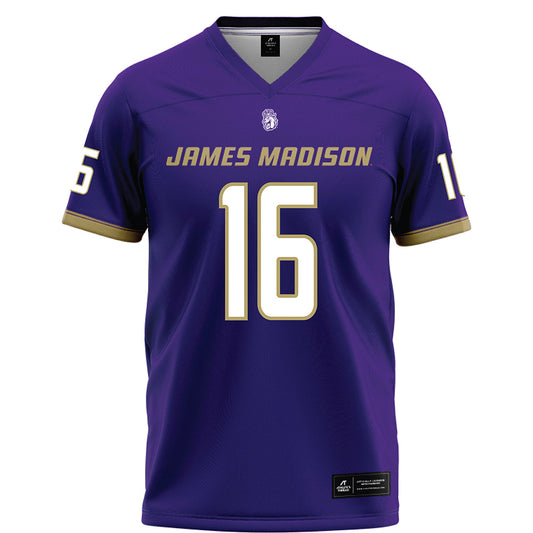 JMU - NCAA Football : Noe Ruelas - Purple Football Jersey-0