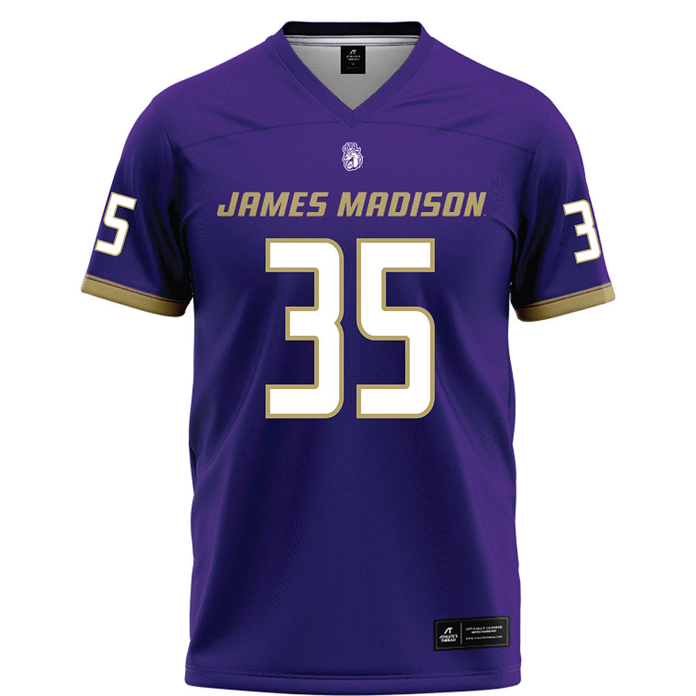 JMU - NCAA Football : Joshua Prince - Purple Football Jersey-0