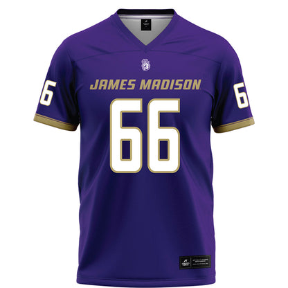 JMU - NCAA Football : JD Rayner - Purple Football Jersey-0
