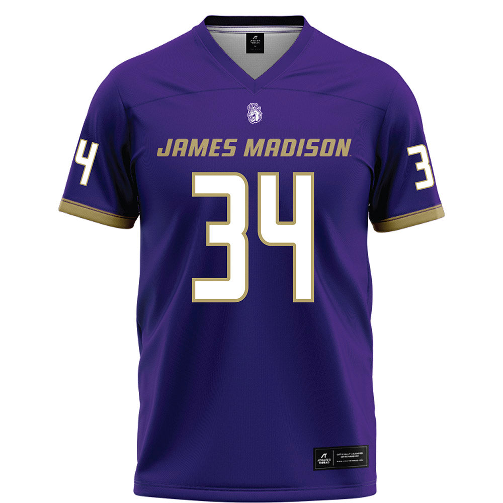 JMU - NCAA Football : Jamal Olford - Purple Football Jersey-0