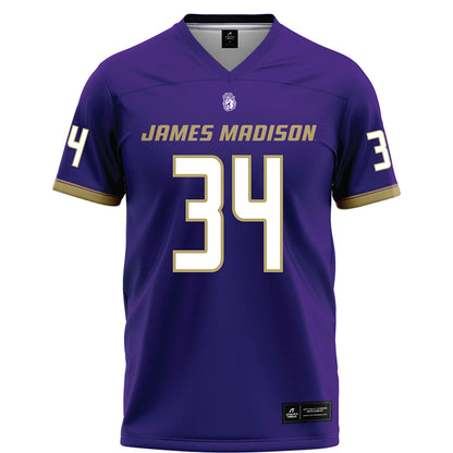 JMU - NCAA Football : Jamal Olford - Purple Football Jersey-0