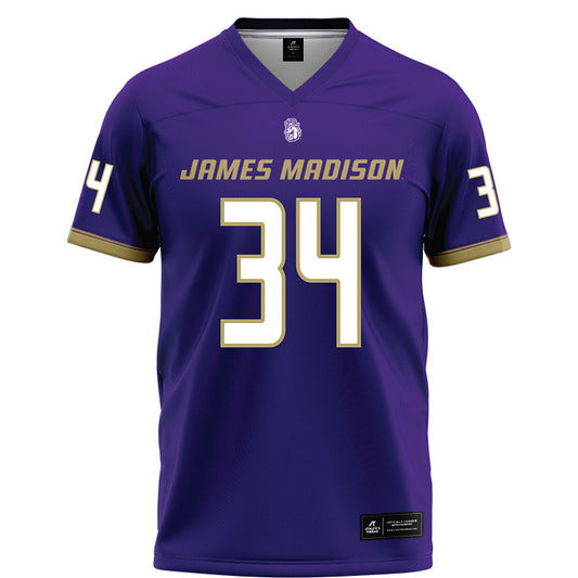 JMU - NCAA Football : Jamal Olford - Purple Football Jersey-0
