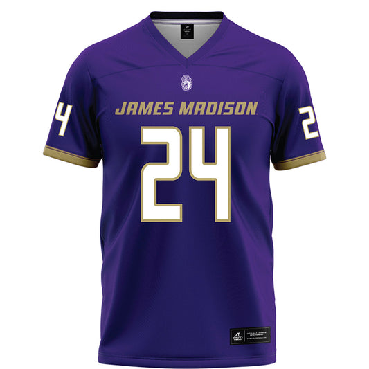 JMU - NCAA Football : Phillip Harris - Purple Football Jersey-0