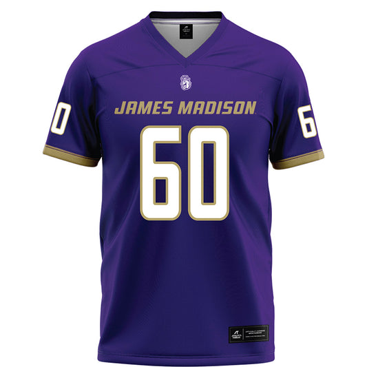 JMU - NCAA Football : Zach Greenberg - Purple Football Jersey-0