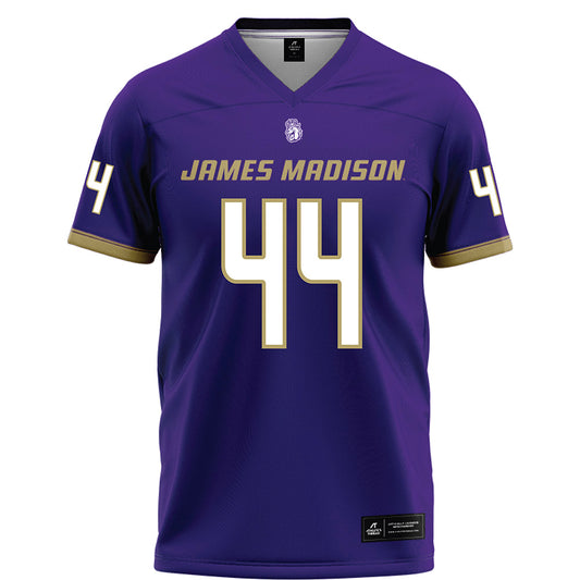 JMU - NCAA Football : DJ Cotton Jr - Purple Football Jersey-0