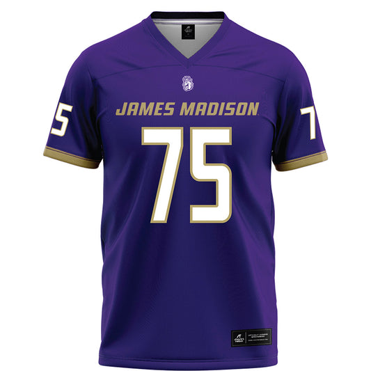 JMU - NCAA Football : Wyatt Maines - Purple Football Jersey-0