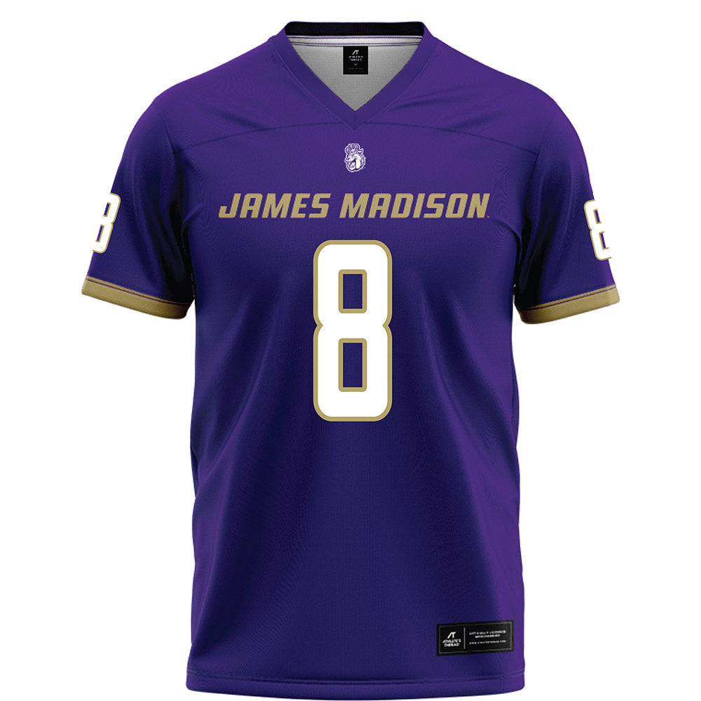 JMU - NCAA Football : Isaiah Alston - Purple Football Jersey-0