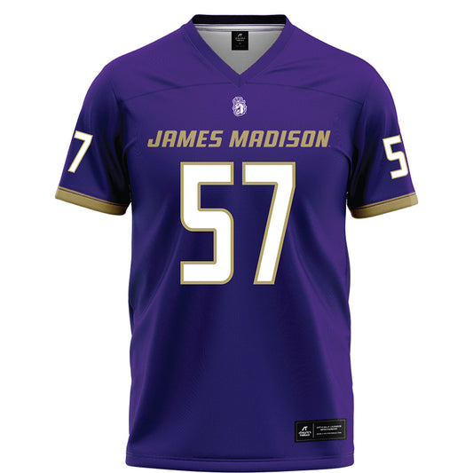JMU - NCAA Football : Jacob Bailey - Purple Football Jersey-0