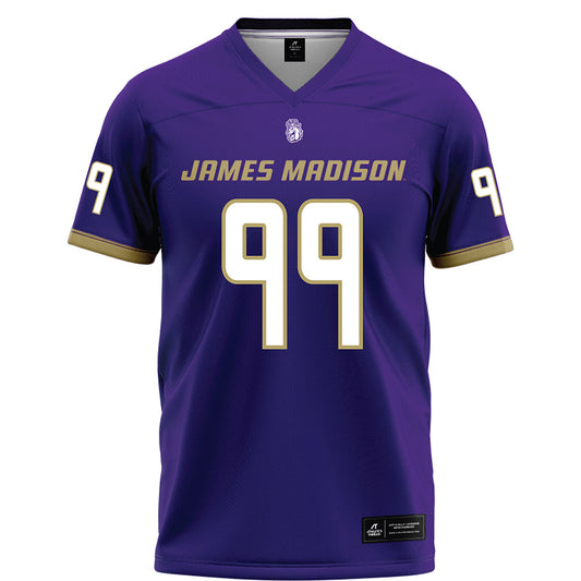 JMU - NCAA Football : Cole Webster - Purple Football Jersey-0