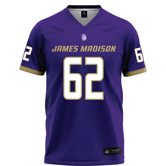 JMU - NCAA Football : Ibraheem Ramadan - Purple Football Jersey-0
