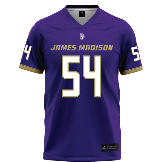 JMU - NCAA Football : Brandon Fique - Purple Football Jersey-0