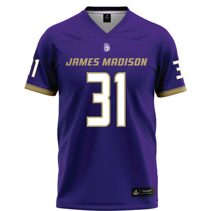 JMU - NCAA Football : Roddrey McWilliams - Purple Football Jersey-0