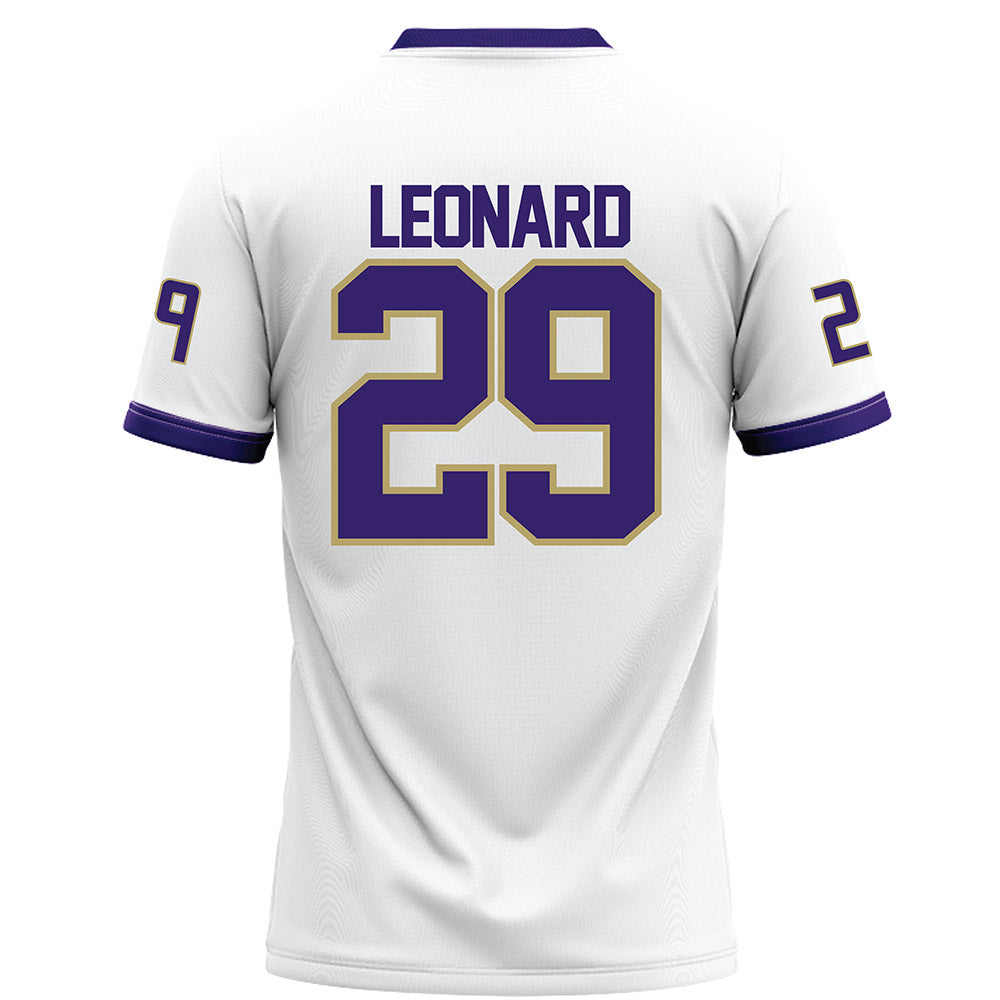 JMU - NCAA Football : Tre Leonard - White Football Jersey-1