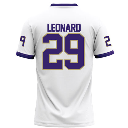 JMU - NCAA Football : Tre Leonard - White Football Jersey-1