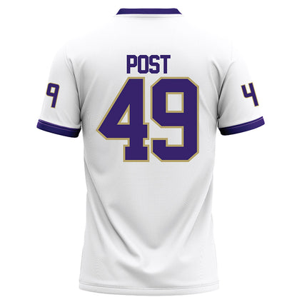 JMU - NCAA Football : Ryder Post - White Football Jersey-1