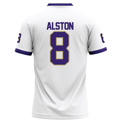 JMU - NCAA Football : Isaiah Alston - White Football Jersey-1