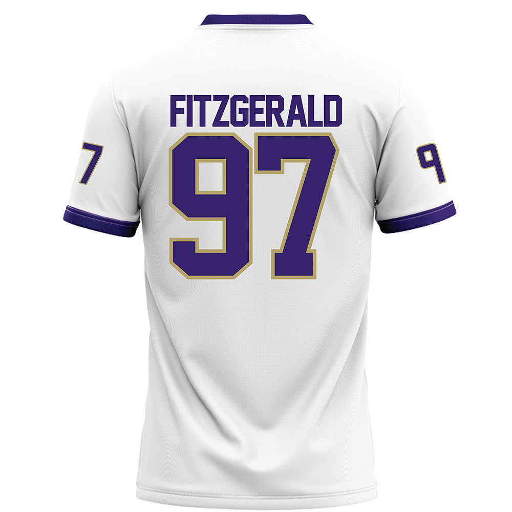 JMU - NCAA Football : Christopher Fitzgerald - White Football Jersey