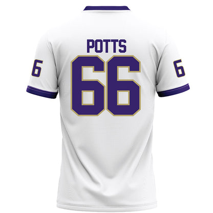 JMU - NCAA Football : Cole Potts - White Football Jersey