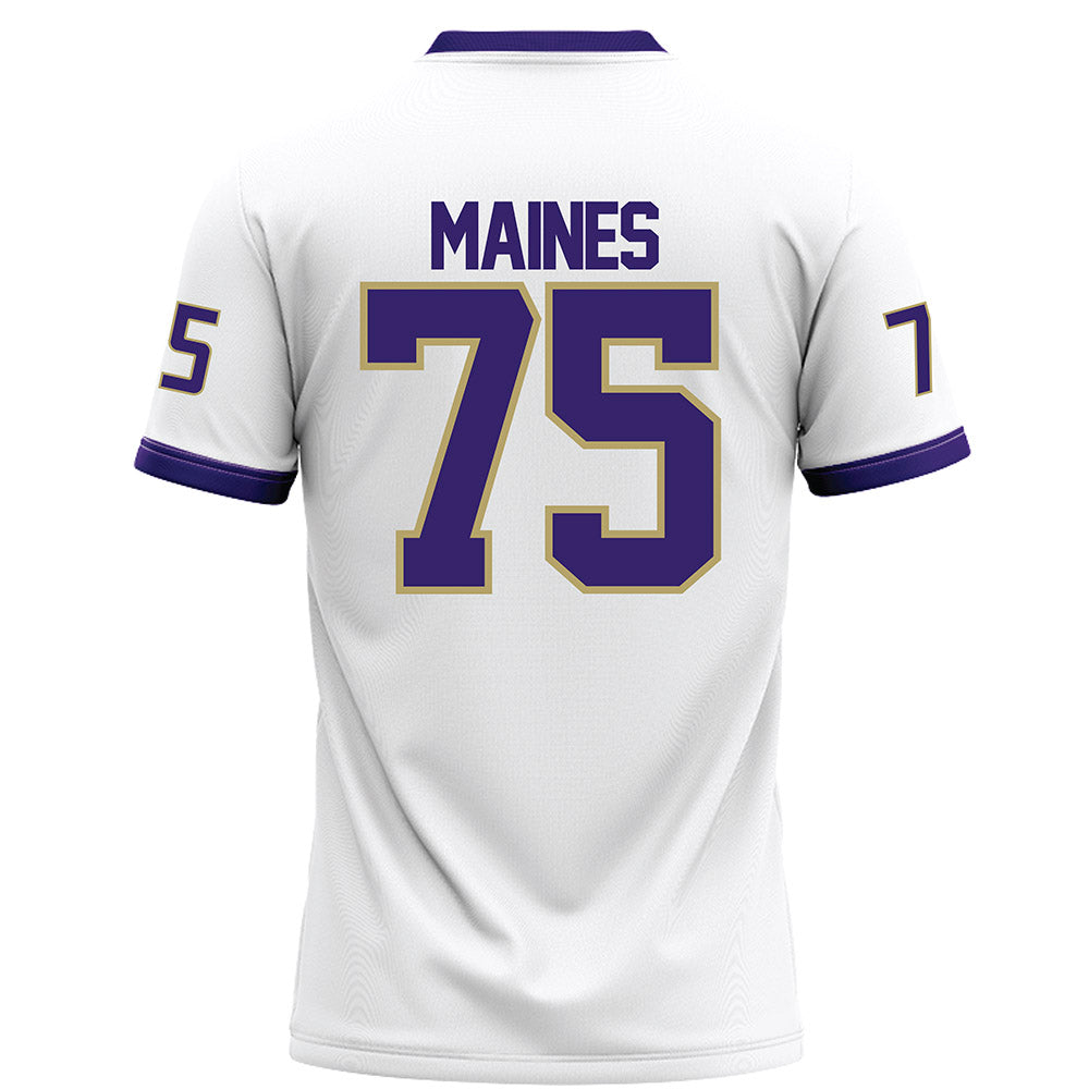 JMU - NCAA Football : Wyatt Maines - White Football Jersey-1