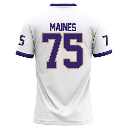 JMU - NCAA Football : Wyatt Maines - White Football Jersey-1