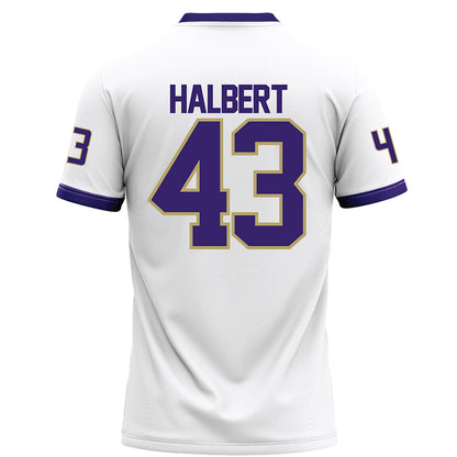 JMU - NCAA Football : Miles Halbert - White Football Jersey-1