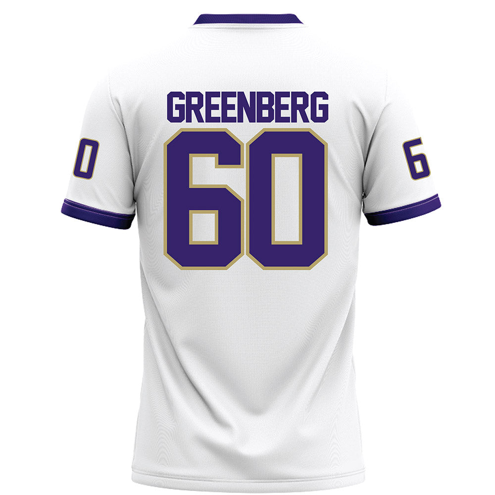 JMU - NCAA Football : Zach Greenberg - White Football Jersey-1