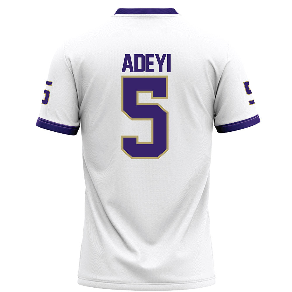 JMU - NCAA Football : Ayo Adeyi - White Football Jersey-1