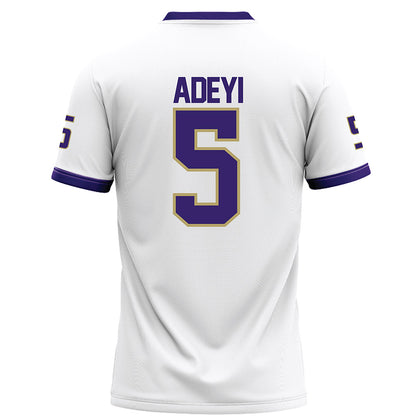 JMU - NCAA Football : Ayo Adeyi - White Football Jersey-1