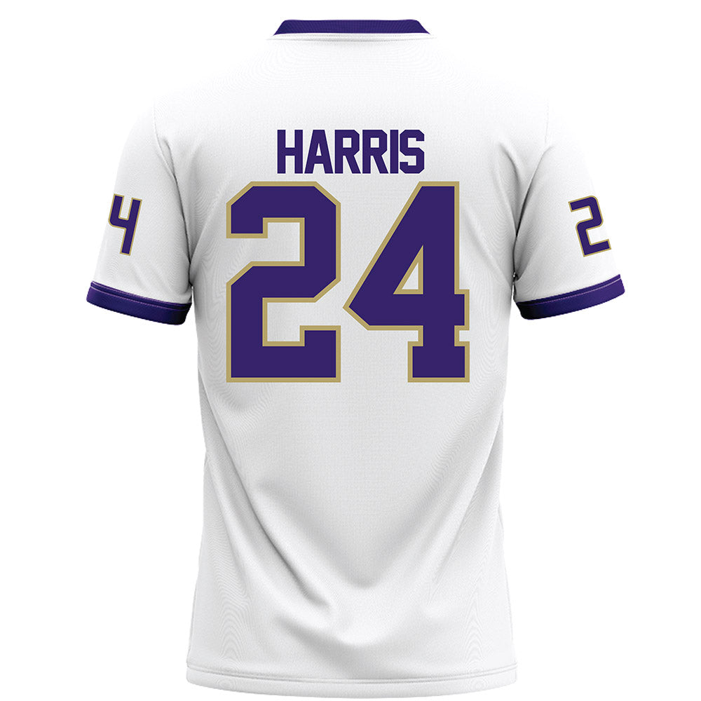 JMU - NCAA Football : Phillip Harris - White Football Jersey-1