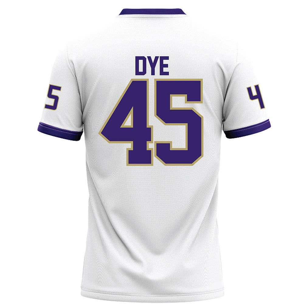 JMU - NCAA Football : Trashon Dye - White Football Jersey-1