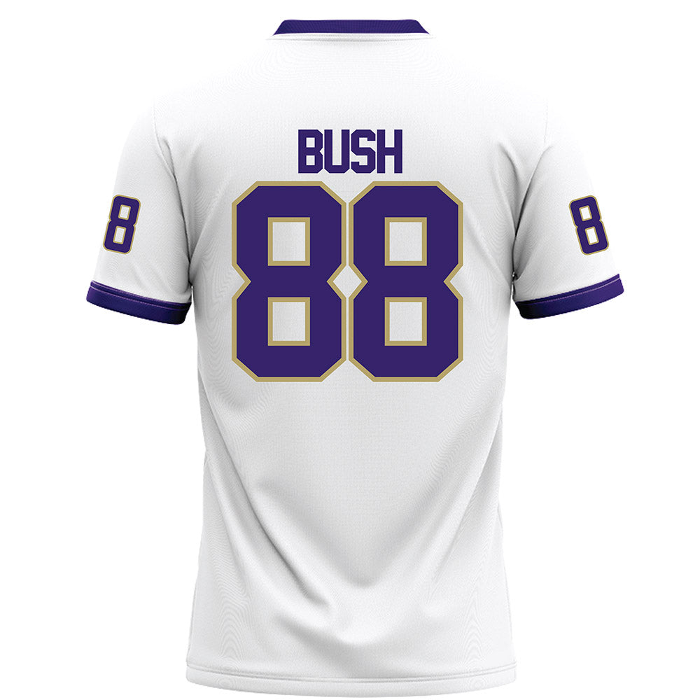 JMU - NCAA Football : Kells Bush - White Football Jersey-1