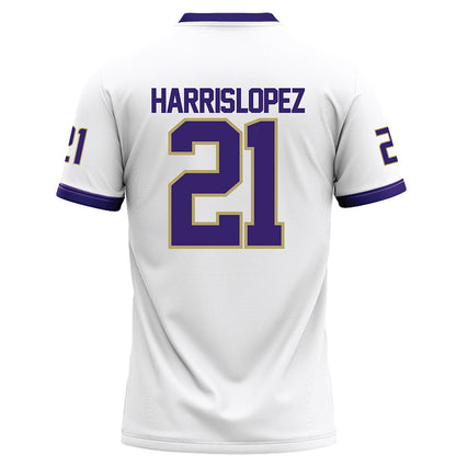 JMU - NCAA Football : Curtis Harris-Lopez - White Football Jersey-1