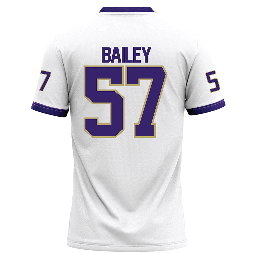 JMU - NCAA Football : Jacob Bailey - White Football Jersey-1
