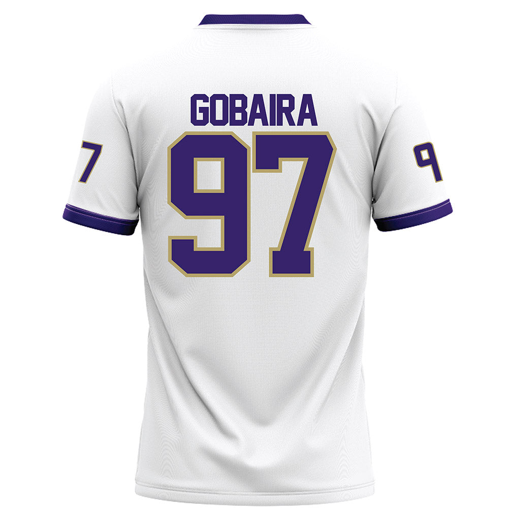 JMU - NCAA Football : Aiden Gobaira - White Football Jersey-1